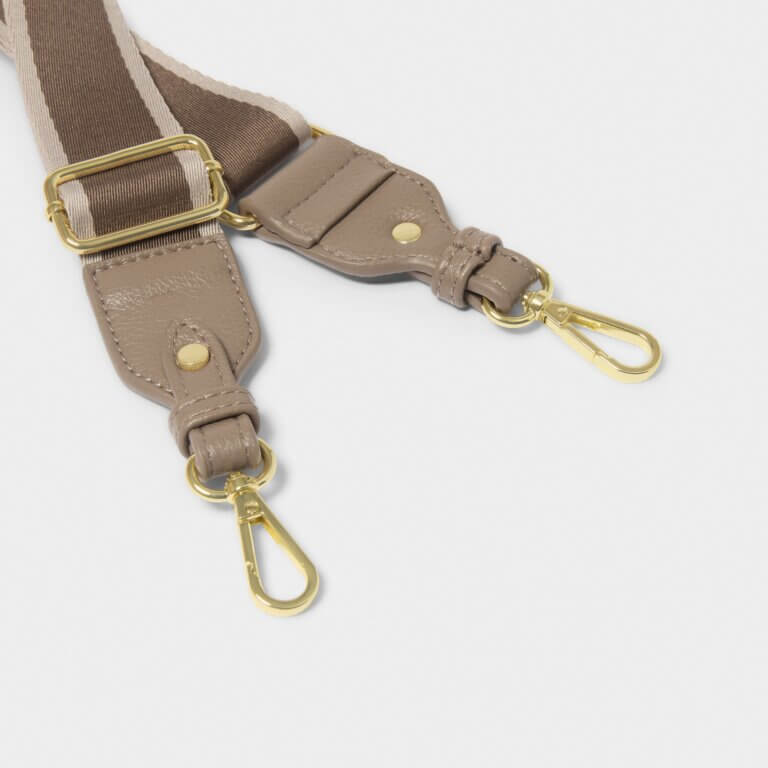 Stripe Canvas Strap In Mocha