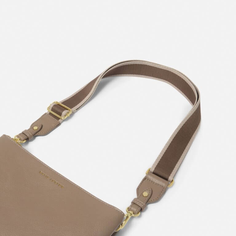 Stripe Canvas Strap In Mocha