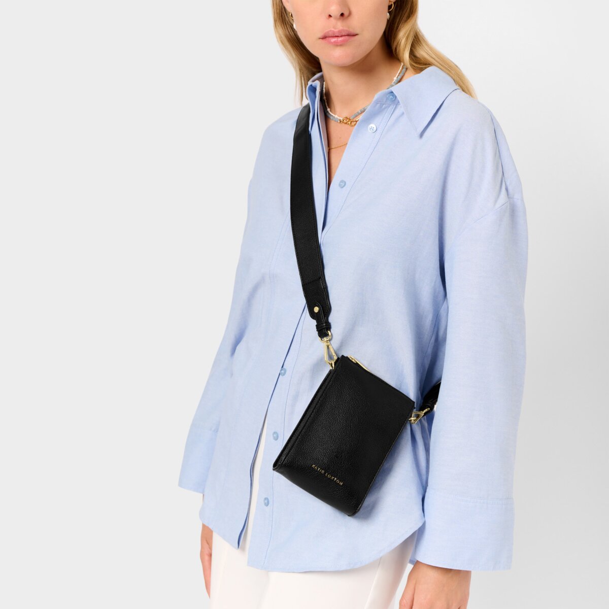 Effie Slim Crossbody Bag In Black