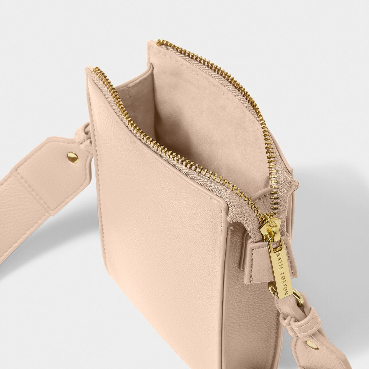 Effie Slim Crossbody Bag In Nude Pink