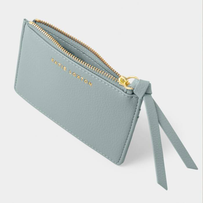 Hallie Coin & Card Holder In Duck Egg Blue