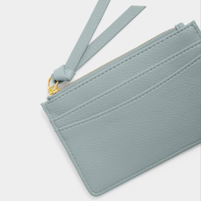 Hallie Coin & Card Holder In Duck Egg Blue