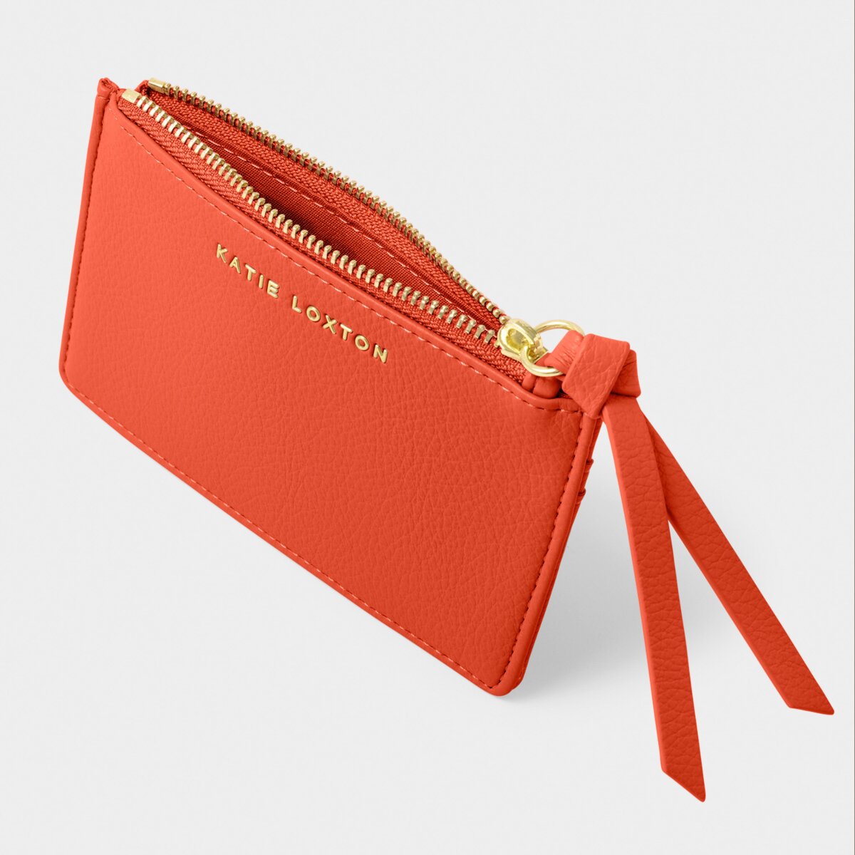 Hallie Coin & Card Holder In Deep Orange