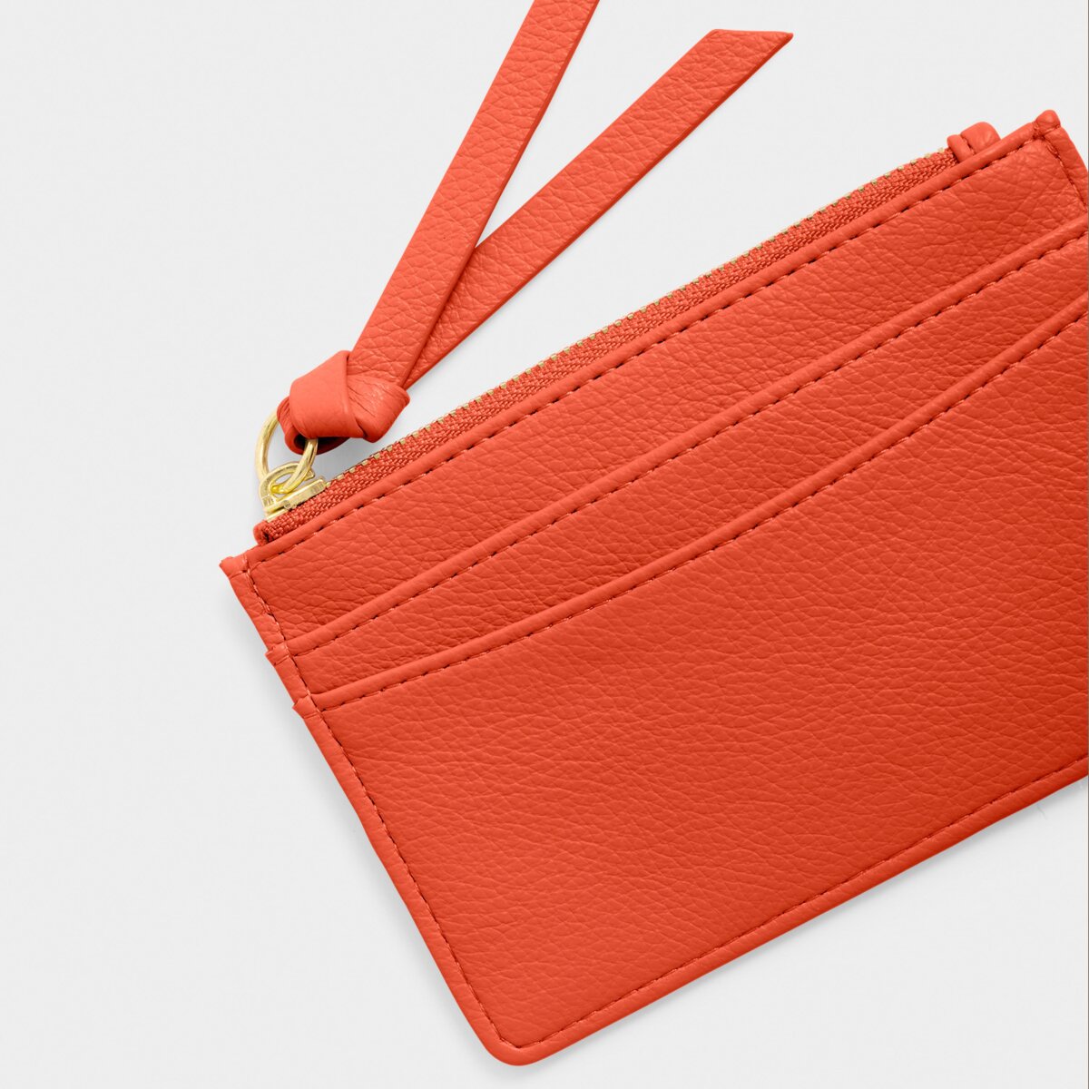 Hallie Coin & Card Holder In Deep Orange