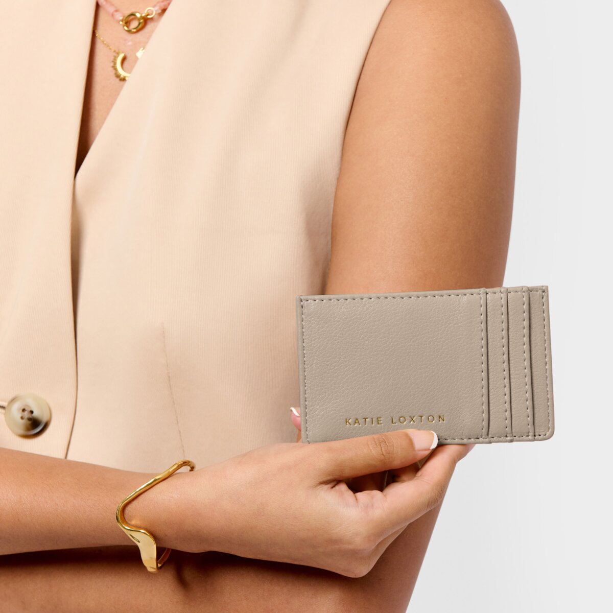 Laila Card Holder In Light Taupe
