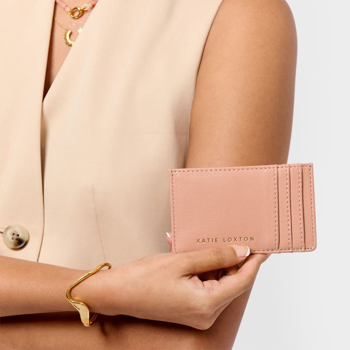 Laila Card Holder In Peony Blush