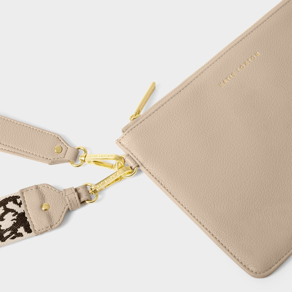 Hallie Wristlet Pouch In Light Taupe