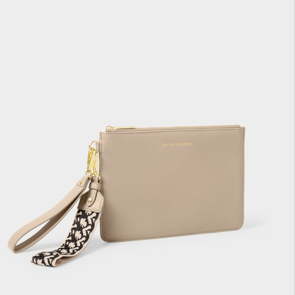 Hallie Wristlet Pouch In Light Taupe