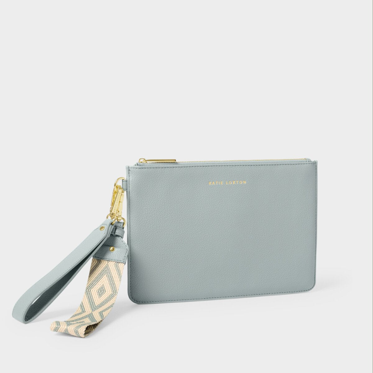 Hallie Wristlet Pouch In Duck Egg Blue