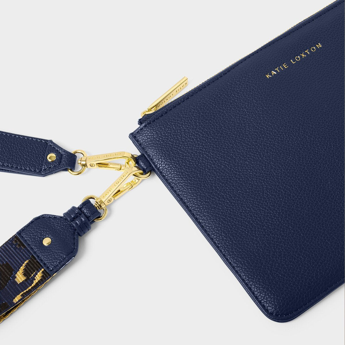 Hallie Wristlet Pouch In Midnight Blue