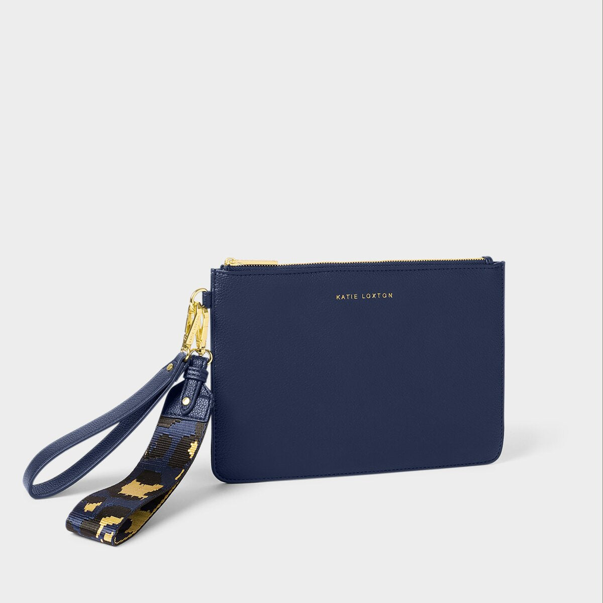 Hallie Wristlet Pouch In Midnight Blue
