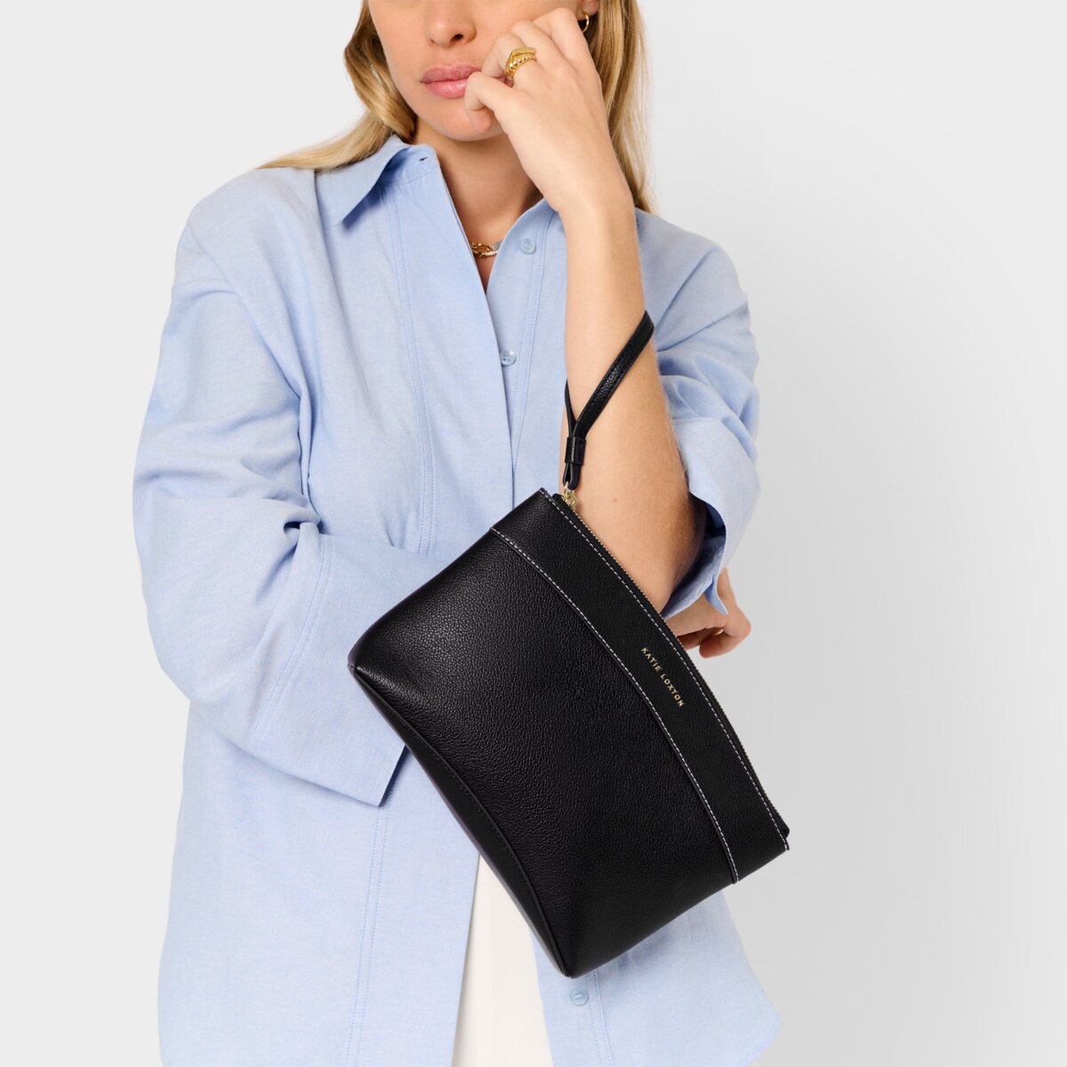 Wristlet Clutch In Black