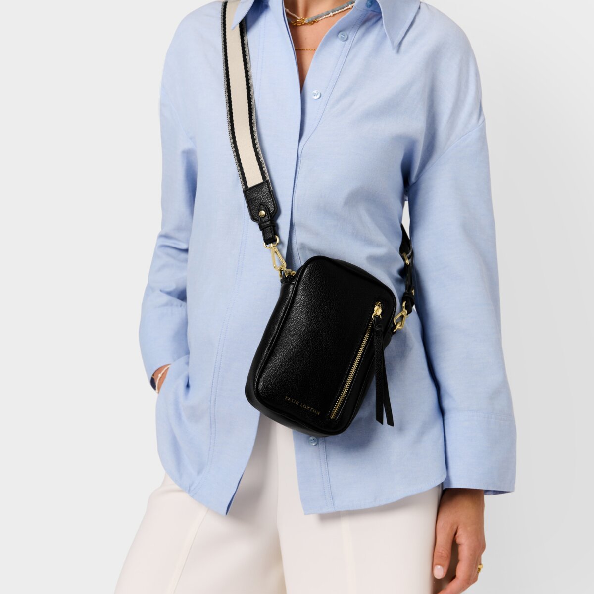 Hallie Small Crossbody Bag In Black
