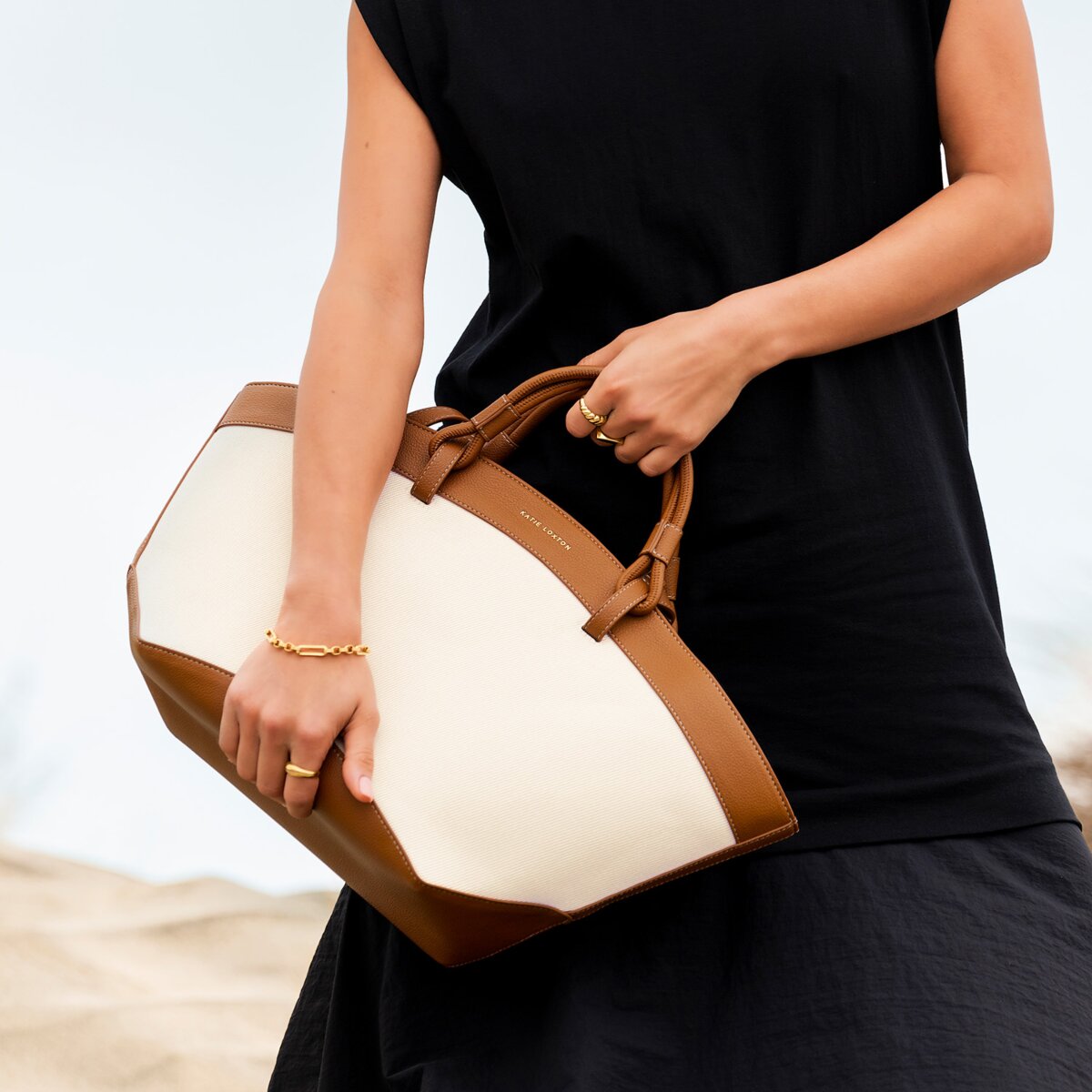 Siena Canvas Tote Bag In Cognac