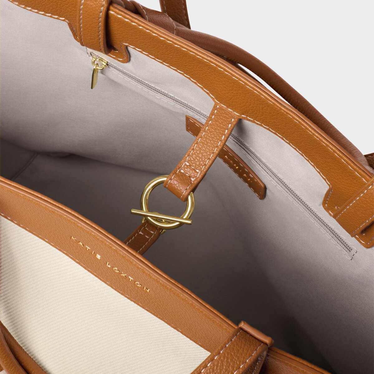Siena Canvas Tote Bag In Cognac