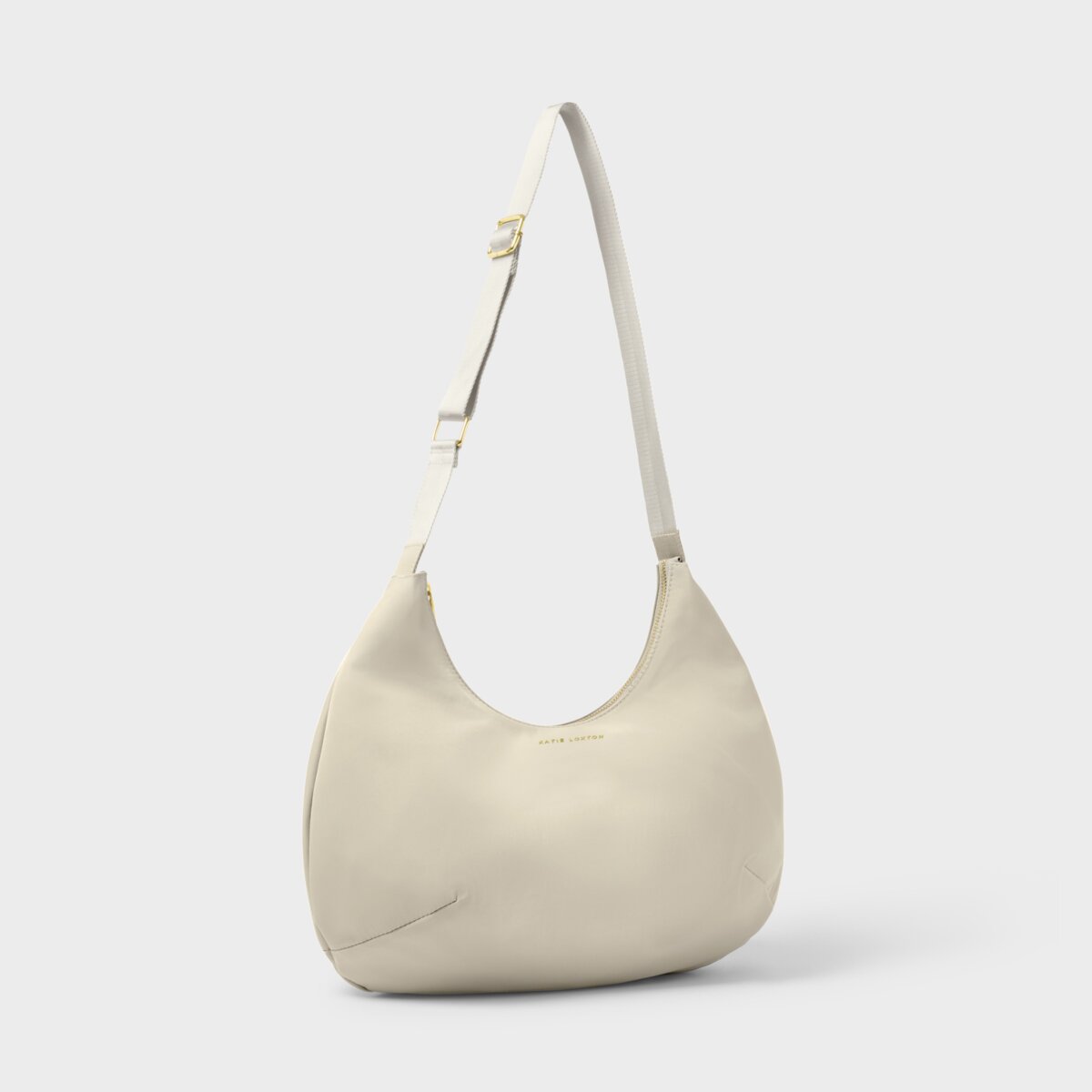 Nylon-Luxe Sling Shoulder Bag In Chalk