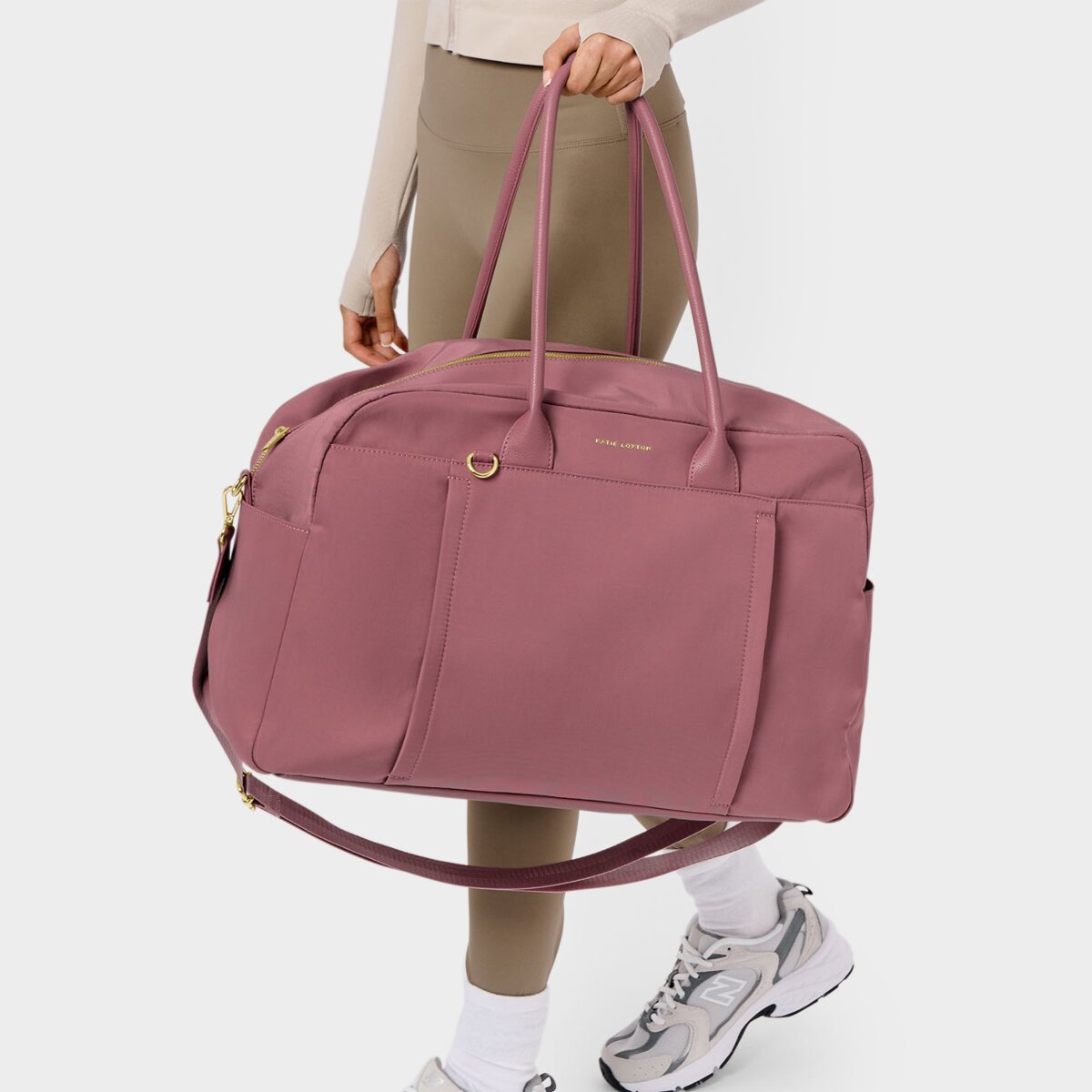 Nylon-Luxe Everyday Holdall In Deep Rose