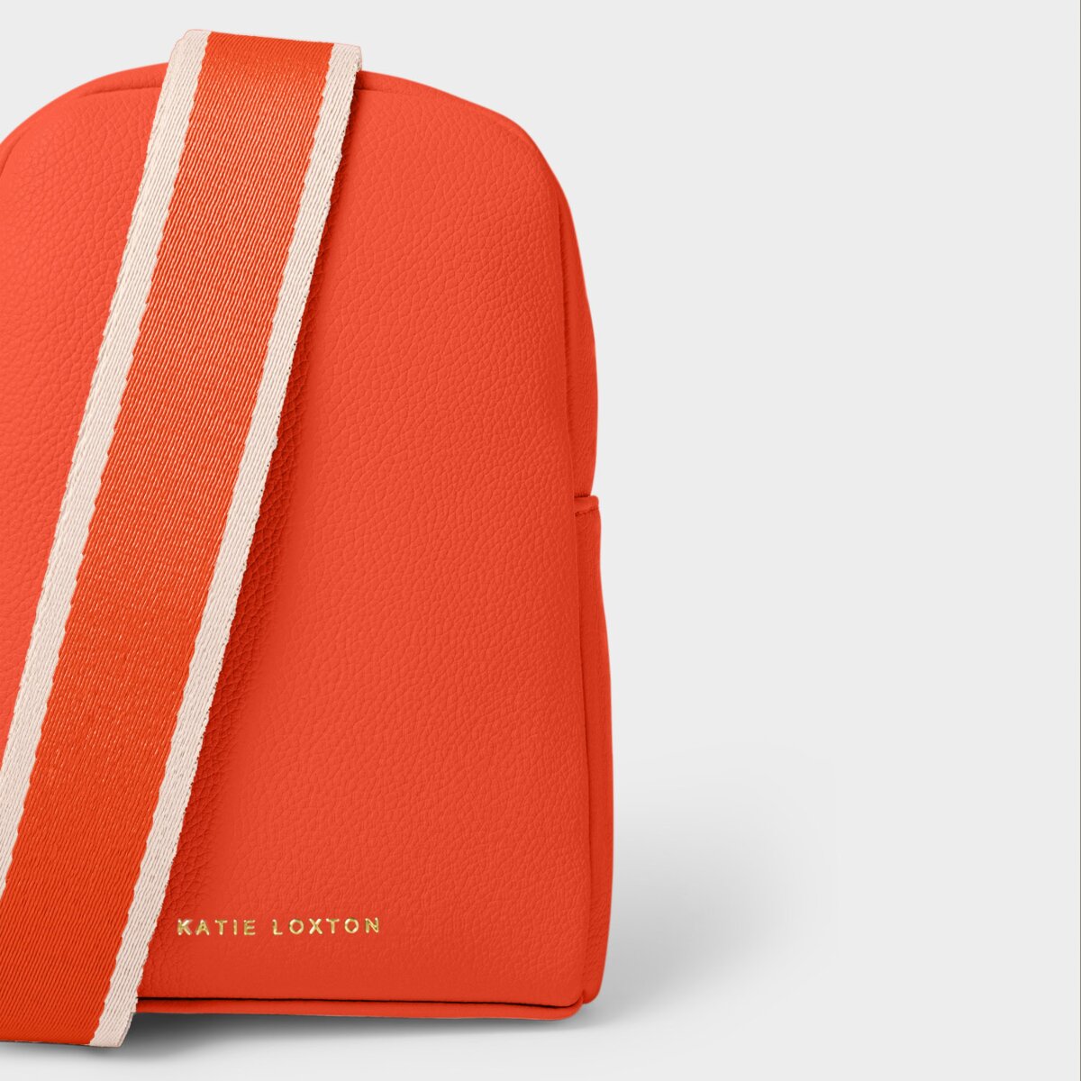 Kaite Canvas Strap Sling Bag In Deep Orange