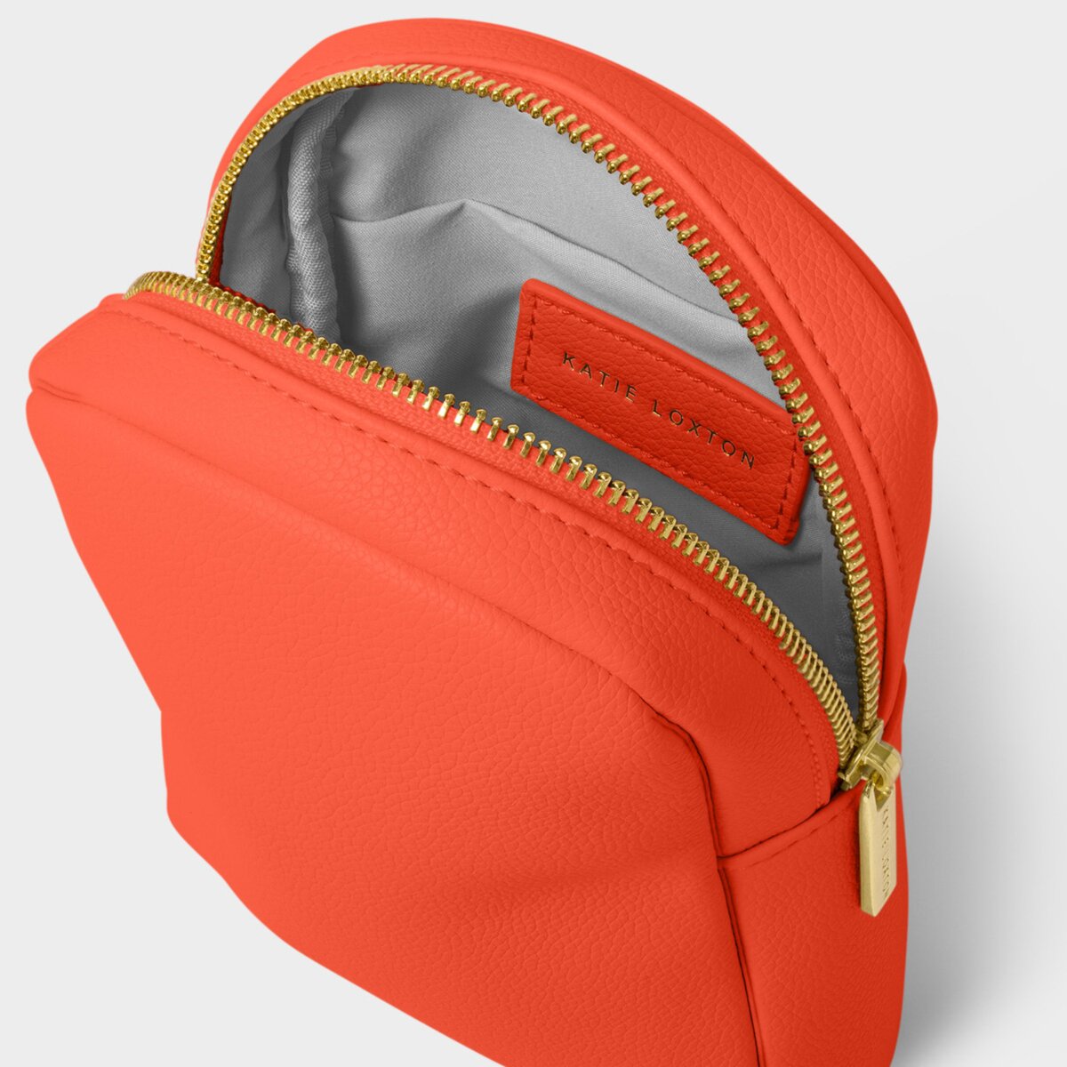 Kaite Canvas Strap Sling Bag In Deep Orange