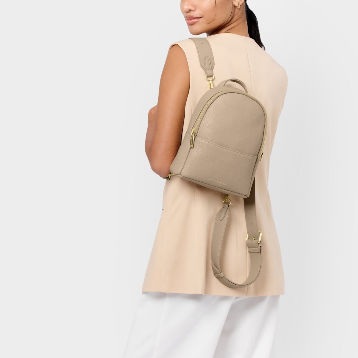 Mika Small Backpack In Light Taupe