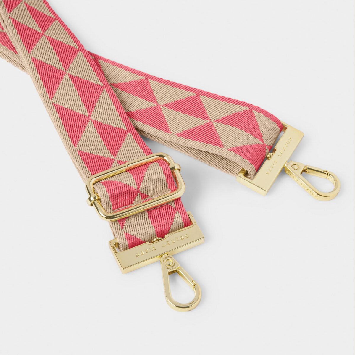 Geometric Canvas Strap In Coral