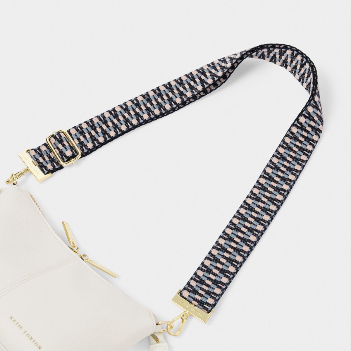 Zig Zag Canvas Strap In Slate
