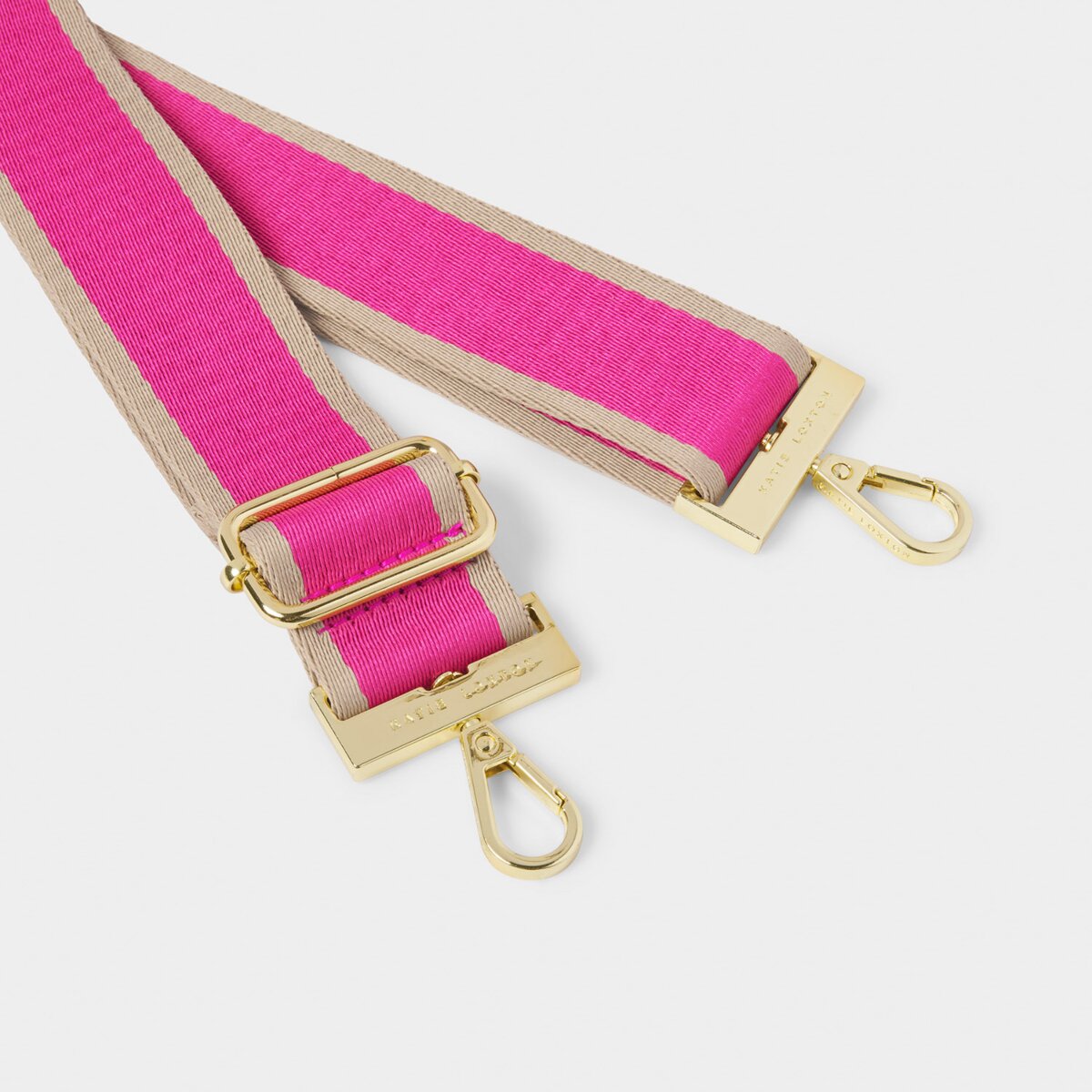 Stripe Canvas Strap In Magenta