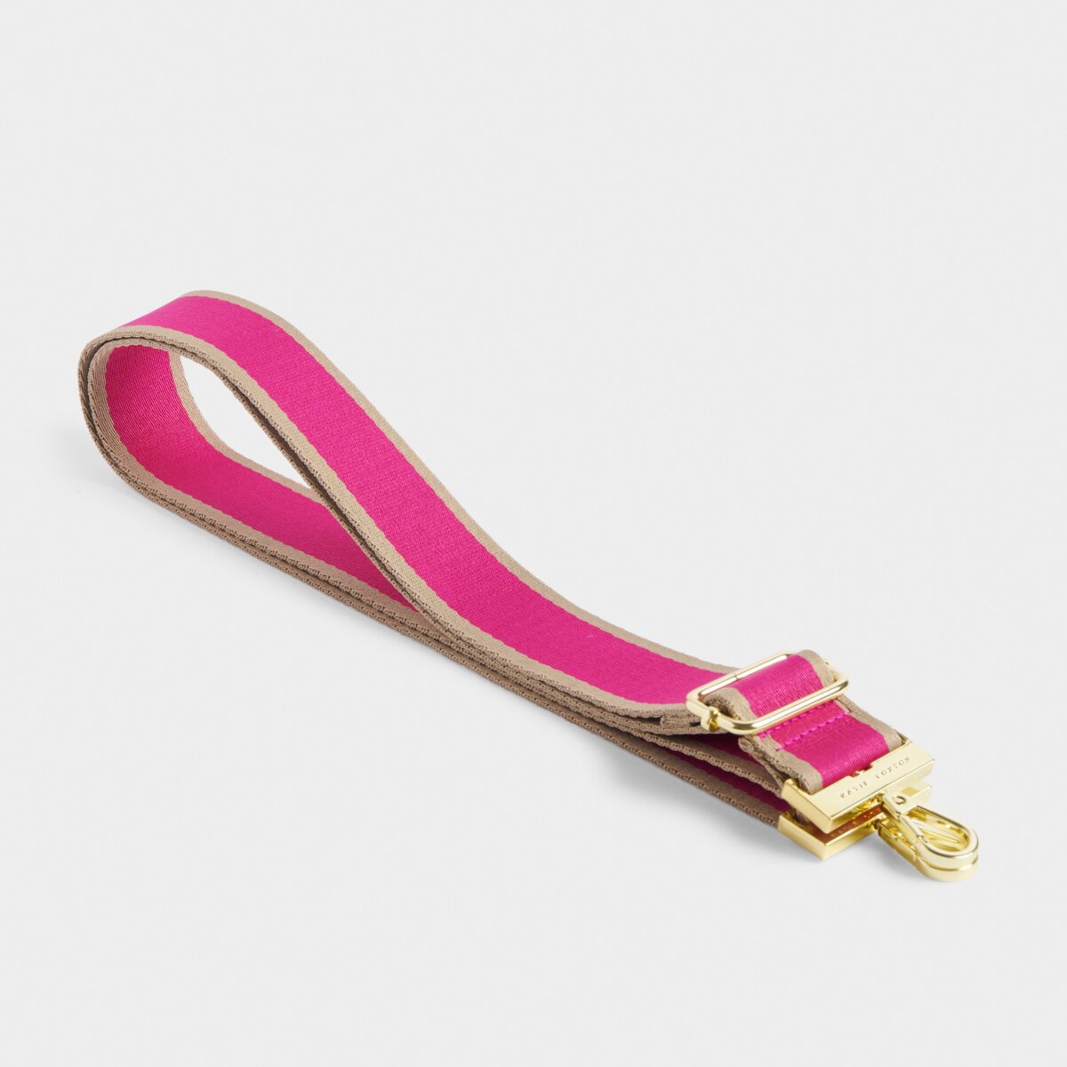 Stripe Canvas Strap In Magenta