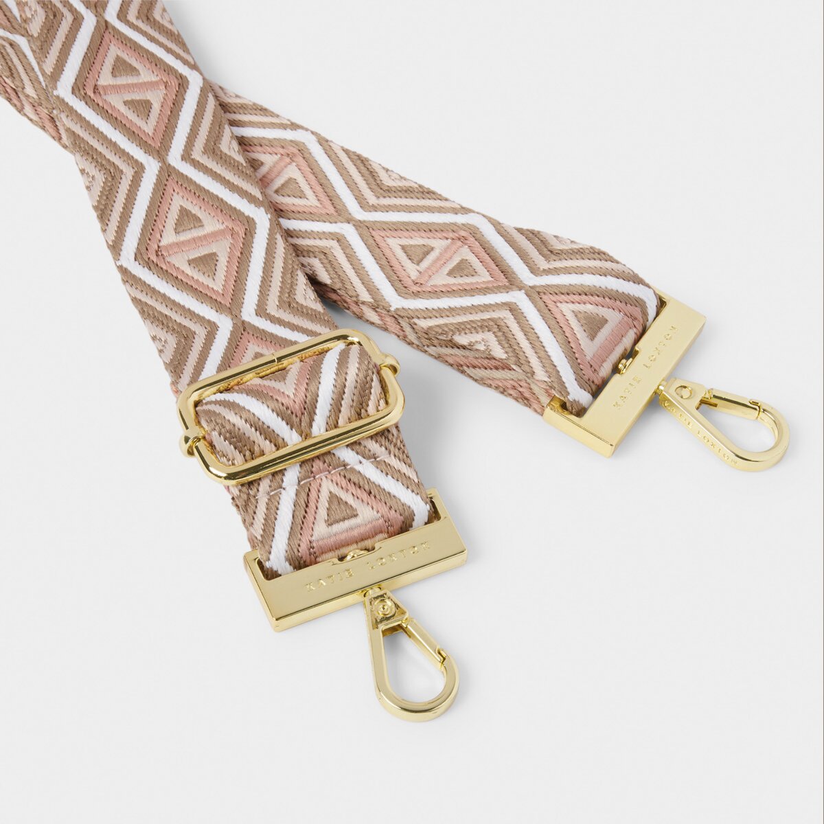 Geometric Canvas Strap In Peony Blush