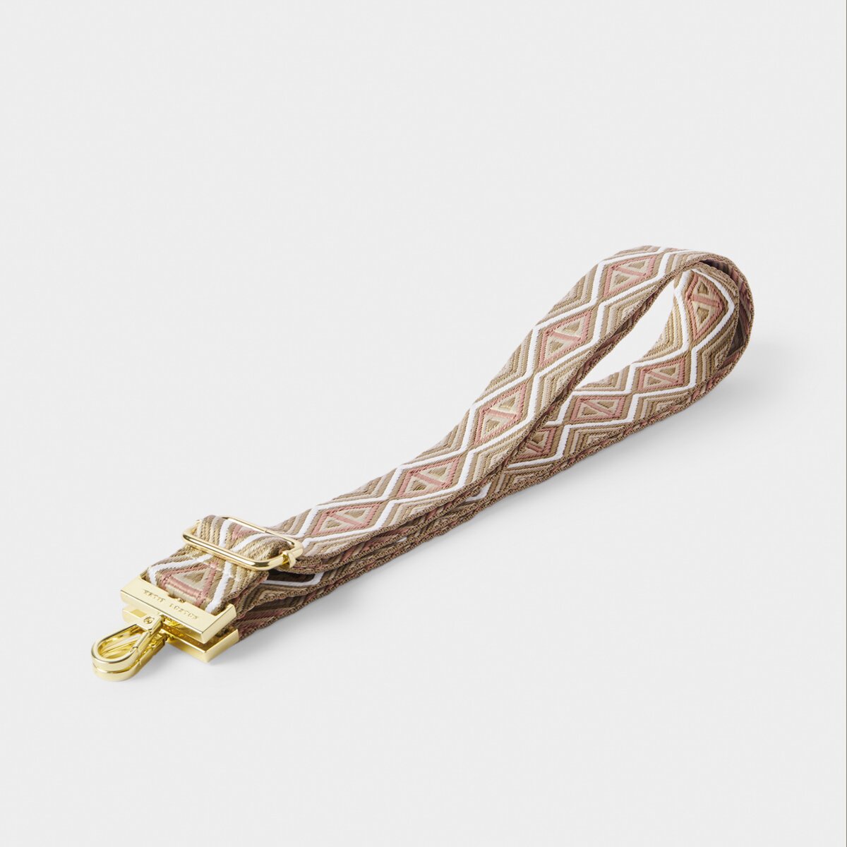 Geometric Canvas Strap In Peony Blush