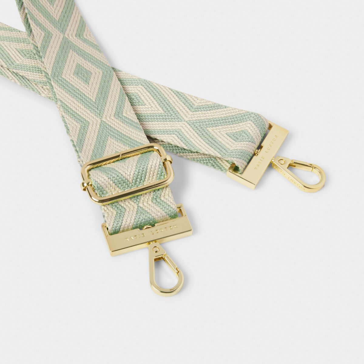 Geometric Canvas Strap In Seafoam