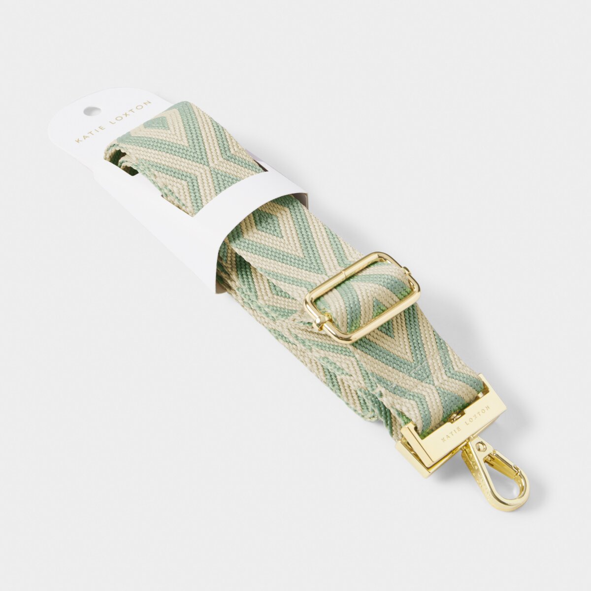 Geometric Canvas Strap In Seafoam