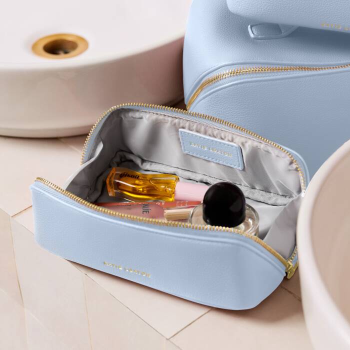 Small Makeup Bag In Blue Aura