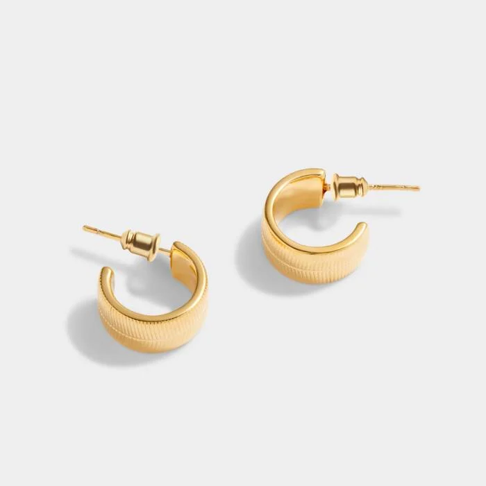 Ciana Waterproof Gold Snake Huggie Hoop Earrings