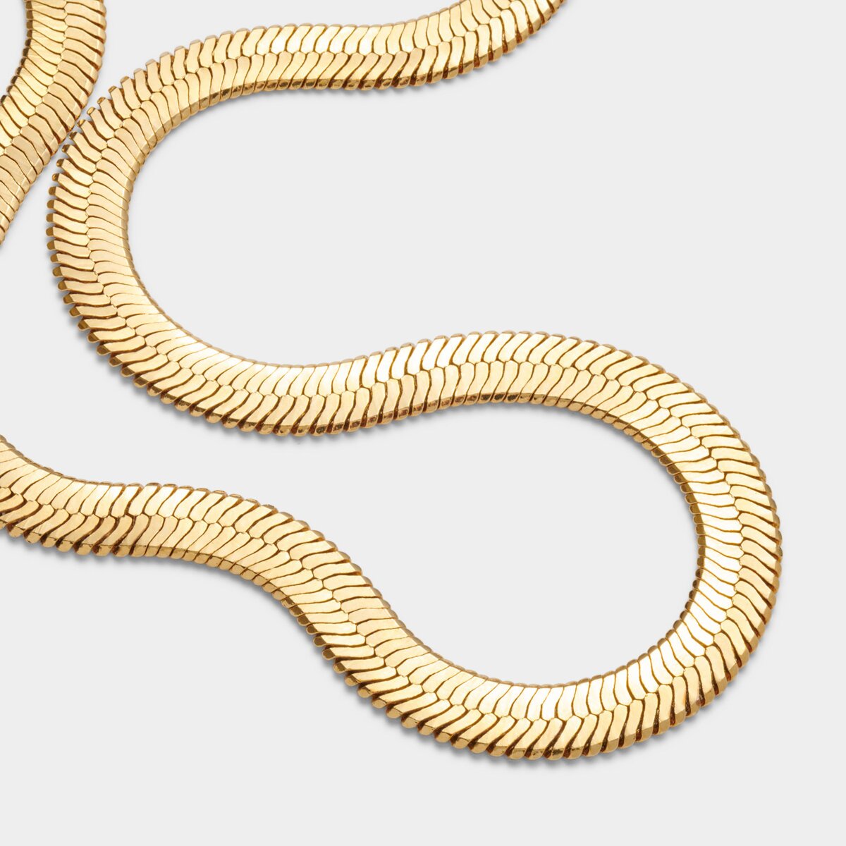 Ciana Waterproof Gold Large Snake Chain Necklace