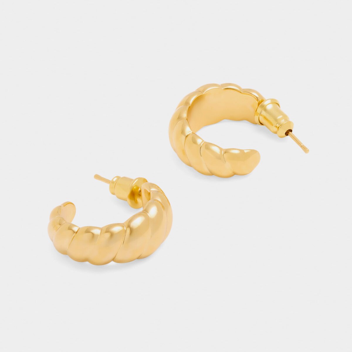 Harper Twist Hoop Earrings In Gold