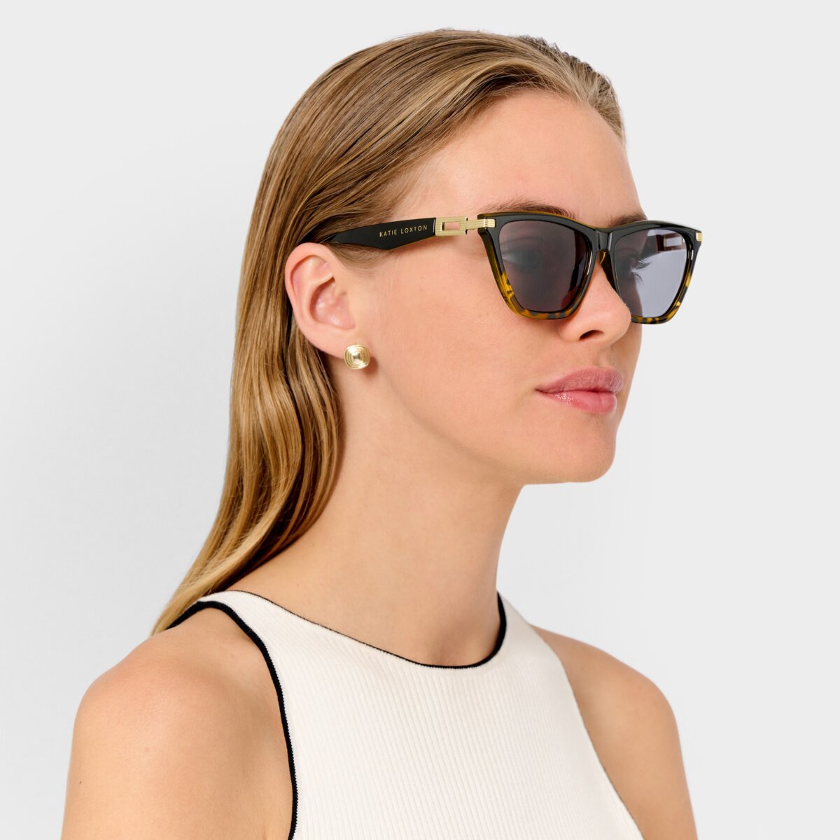 Marbella Sunglasses in Black Tortoiseshell Gradient