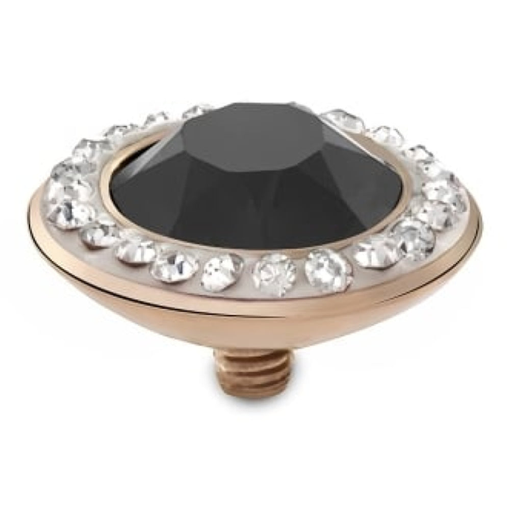 Famosa Rose Gold 13mm Tondo Deluxe Ring Top Jet