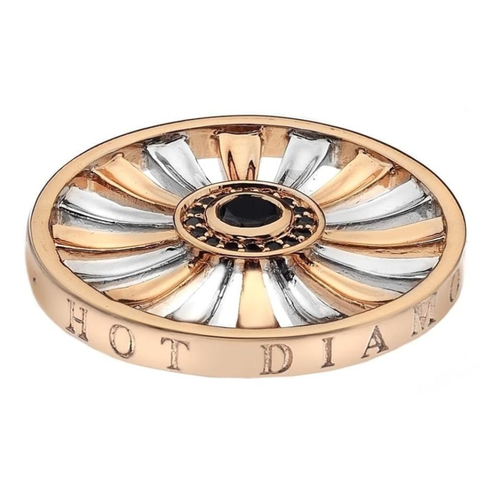 Art Deco Sunrise Silver & Rose Gold Plated 33mm Coin