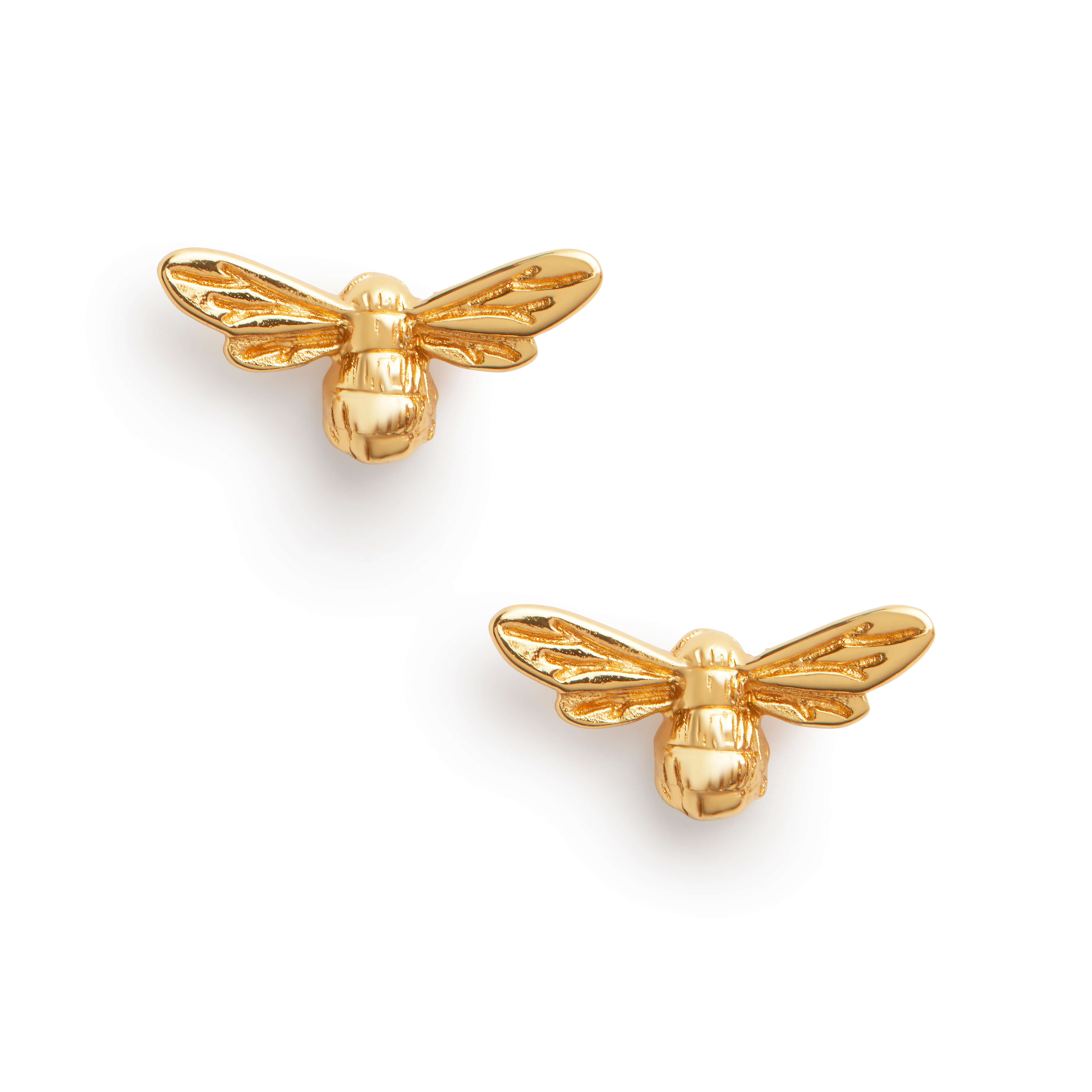 Lucky Bee 18K Gold Plating Stud Earrings