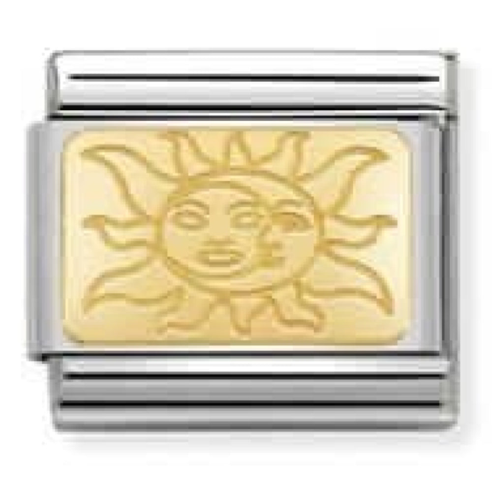 Classic Symbol Link Gold Plate With Sun