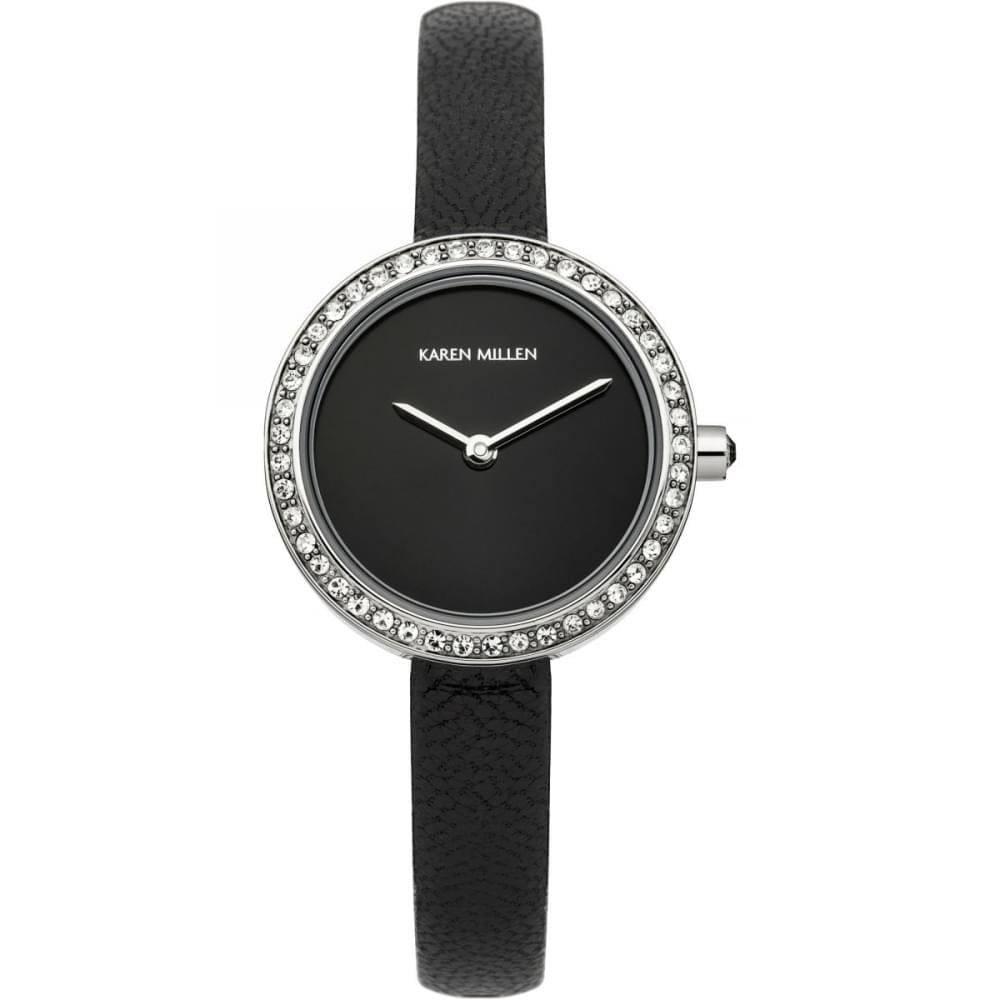 Ladies Quartz Movement Watch With Unique Black Dial