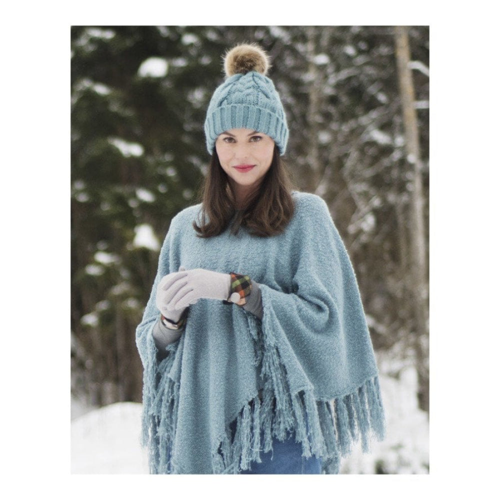 Heather Wool Gloves In Slate