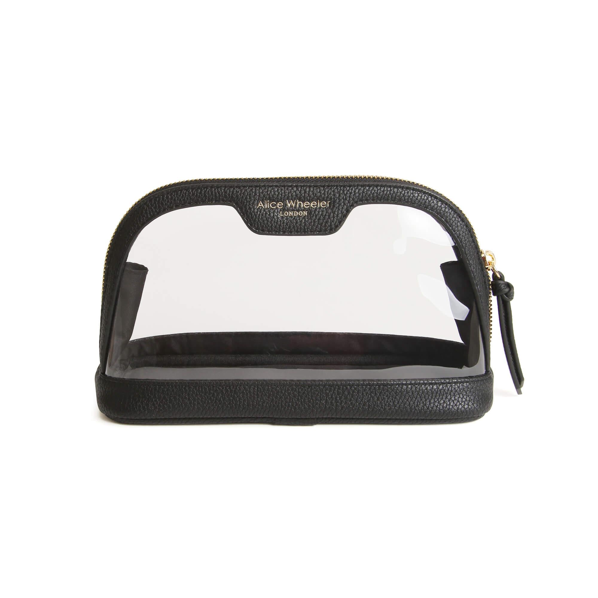 Clear Beauty Case / Make up Bag M- Black