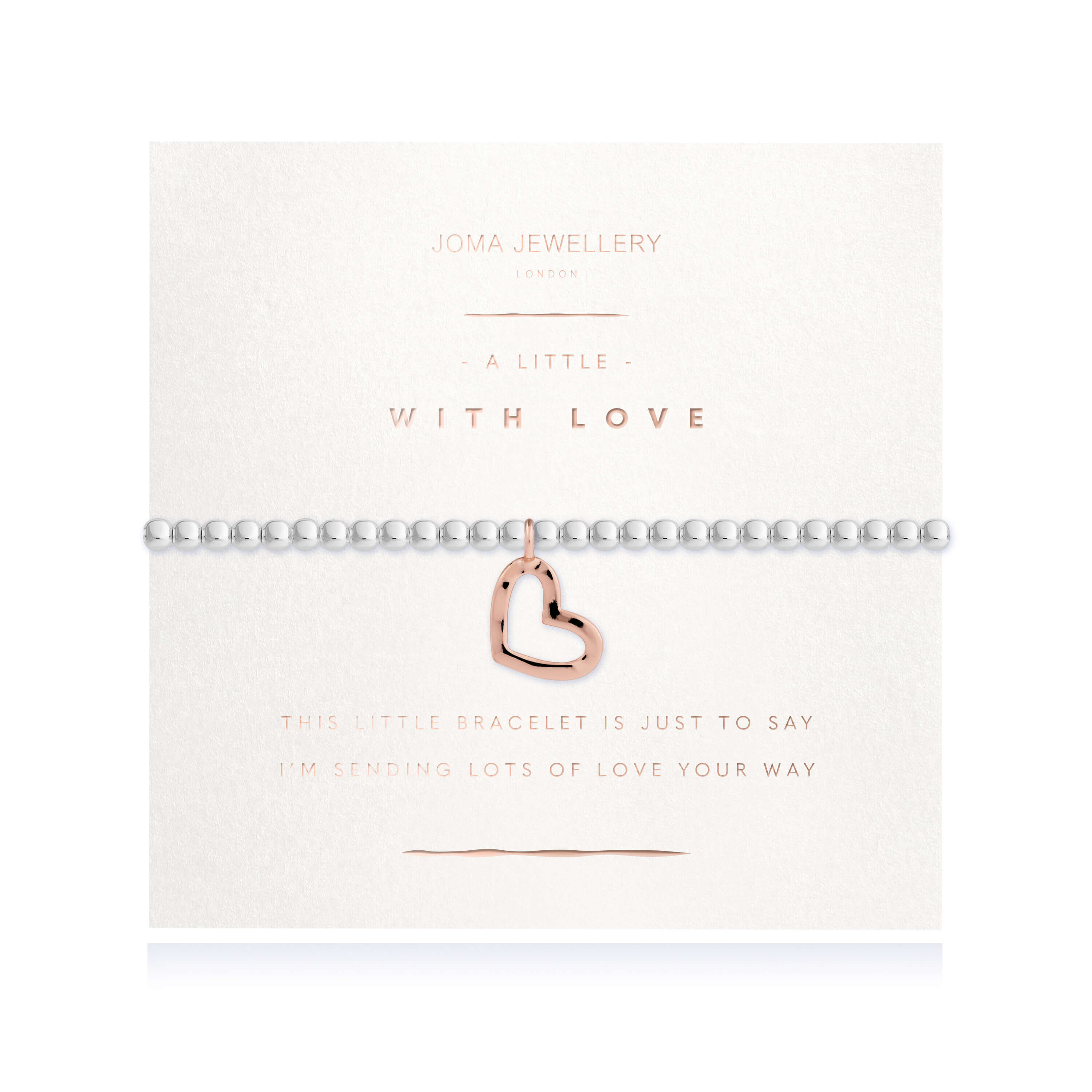 Radiance A Littles | With Love | Silver | Bracelet (Lightly Hammered) | 17.5cm Stretch