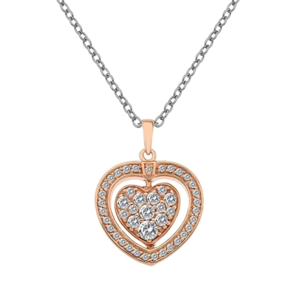 Turning Heart Rose Gold Plated Pendant