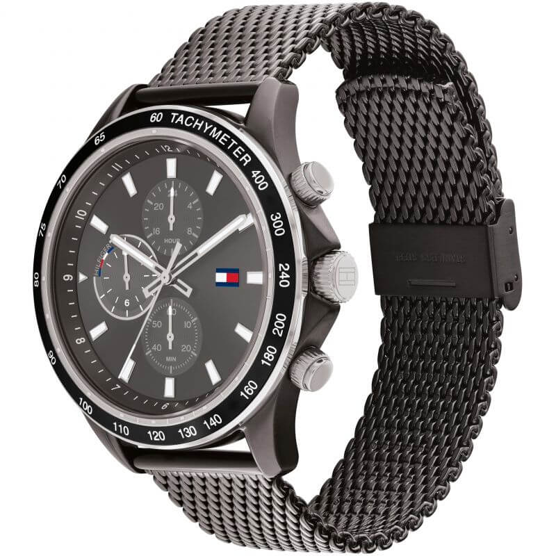 Miles Grey Chronograph Dial Mesh Strap Watch