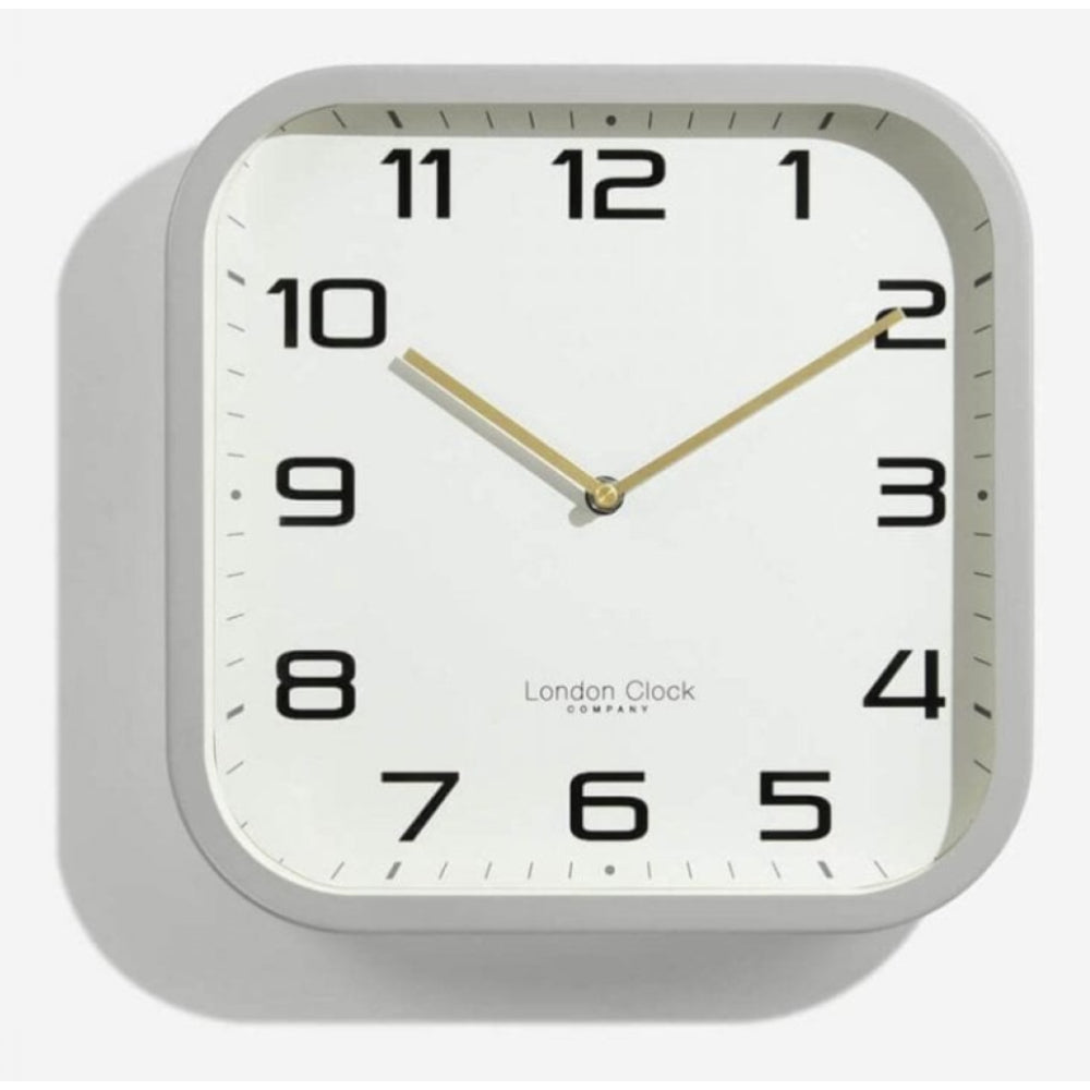 Square Grey Wall Clock