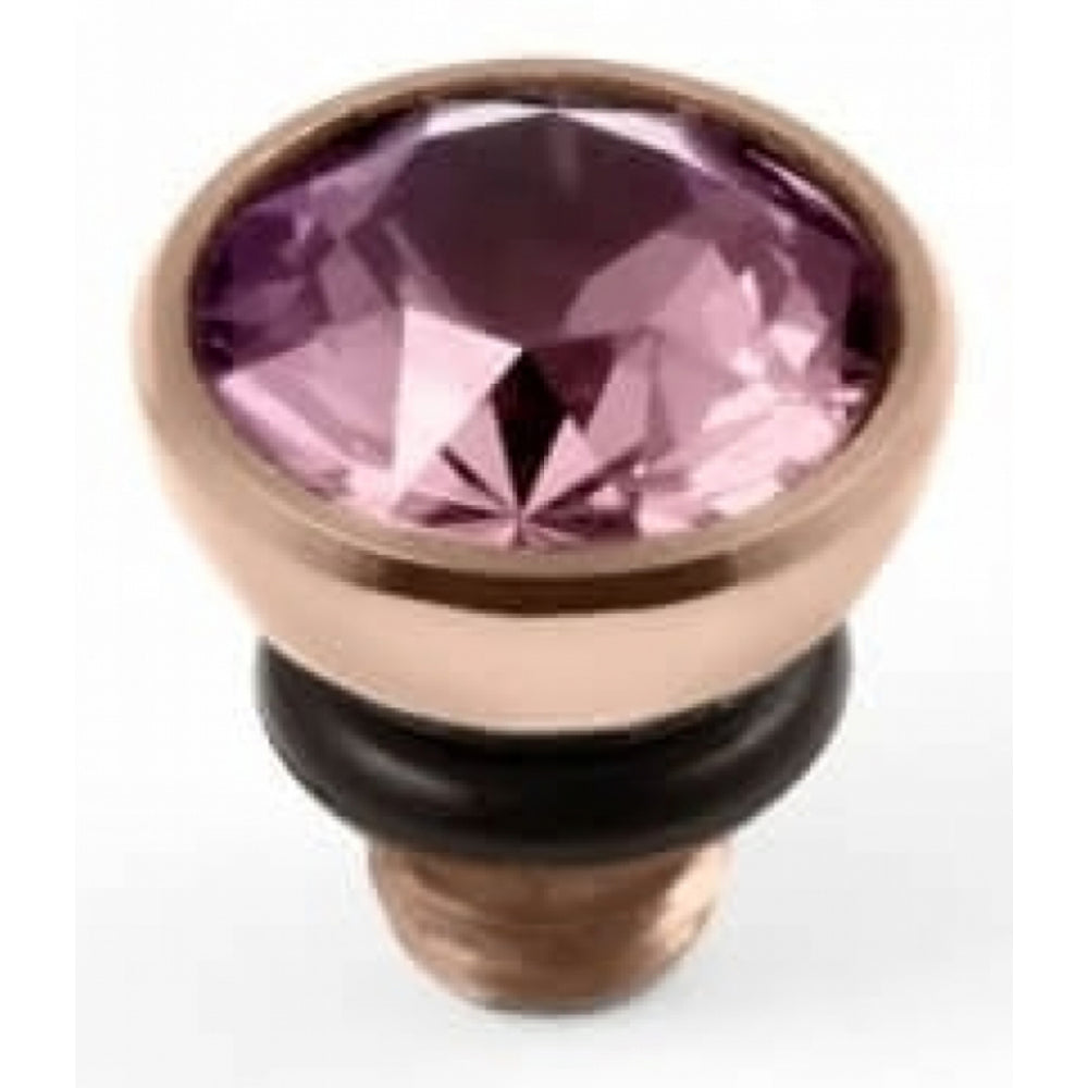 Famosa Rose Gold 5mm Bottone Ring Top Light Rose