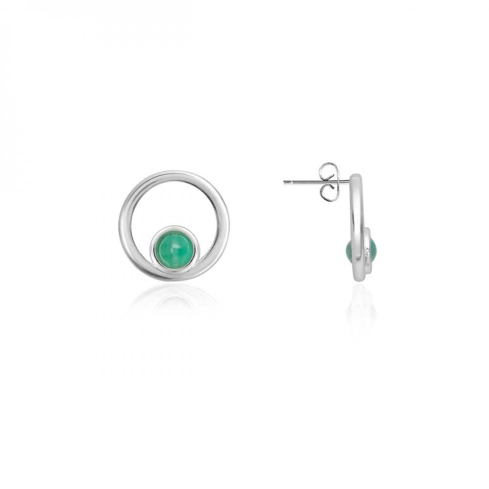 Treasure The Little Things | Birthstone August Aventurine | Silver | Earring Box